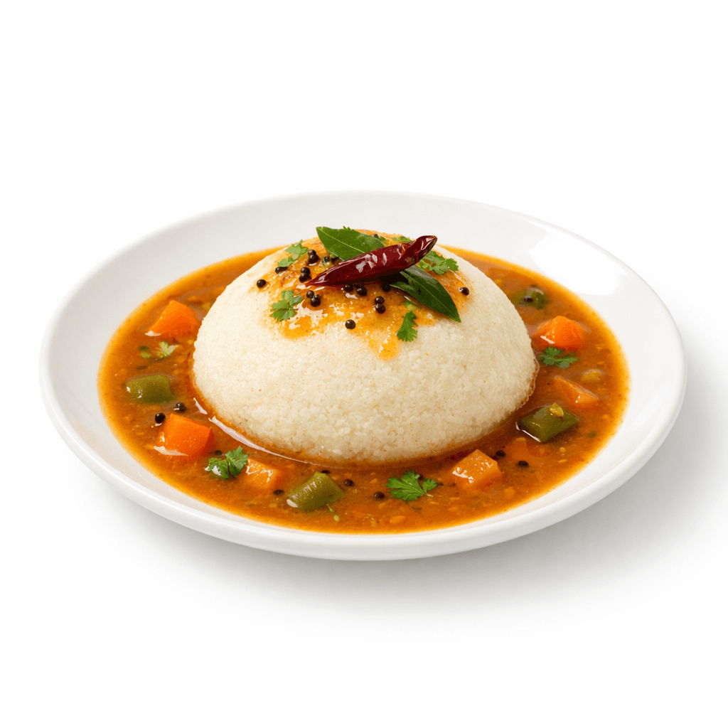 Idly in Sambar (2pcs)