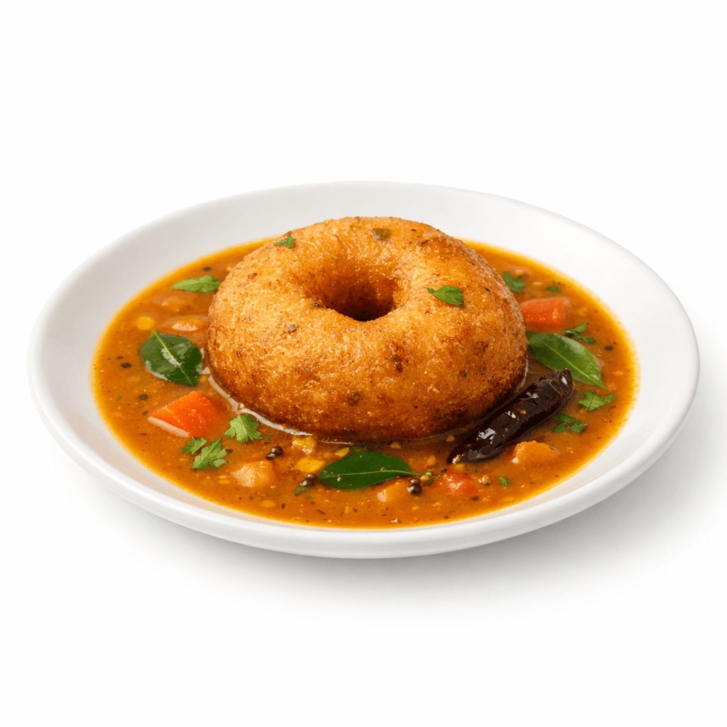 Vada in Sambar (2pcs)