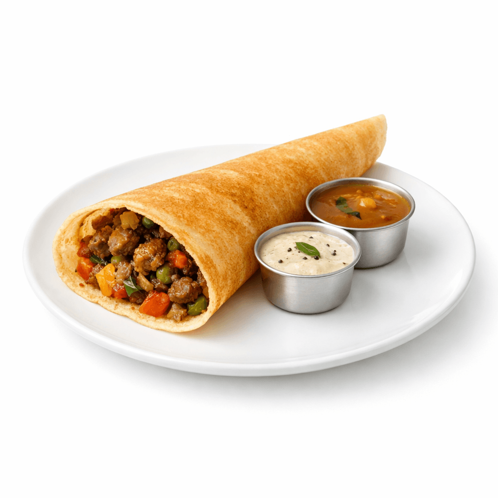 Goat Mix-Veg Dosa