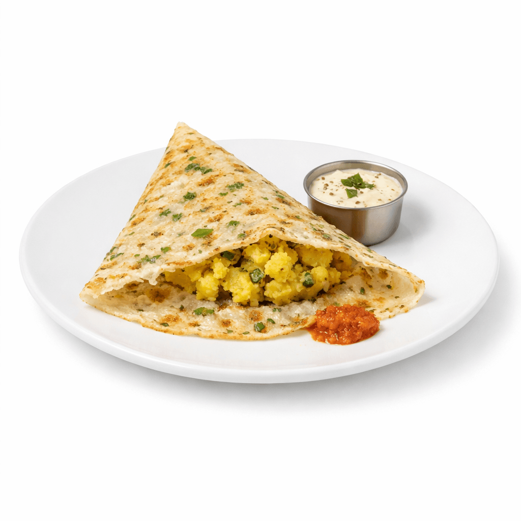 Onion Rava Masala Dosa